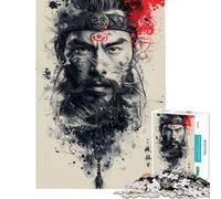 Puzzle da 1000 pezzi con ritratto storico di Gengis Khan e Dzhingis Khan Puzzle per adulti antistress per sviluppare analisi e logica Attività divertenti da fare a casa (dimensioni 50x75cm)