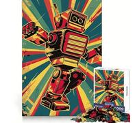 Puzzle da 1000 pezzi con robot danzante retrò per adulti, ideale per migliorare la memoria, per un piacevole svago, un'attività di assemblaggio e un pezzo da collezione (38x52cm)