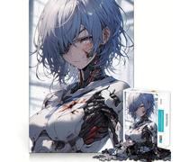 Puzzle da 1000 pezzi con robot soldato e ragazza anime, gioco di logica mentale per adulti, tempo sereno, taglio preciso, regalo di Natale (38x52cm)
