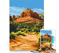 Puzzle da 1000 pezzi con rocce rosse di Sedona, Arizona, ideale per adolescenti Migliora la memoria, favorisce il rilassamento mentale e crea un'atmosfera creativa Regalo perfetto (50x75cm)