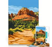 Puzzle da 1000 pezzi con rocce rosse di Sedona, Arizona, per ragazzi, gioco mentale, momento di relax, taglio di alta qualità, regalo artistico (38x26cm)