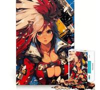 Puzzle da 1000 pezzi con ronin anime dai capelli rossi e bianchi,ideale per allenare la mente,con incastri precisi e senza spazi vuoti,un'attività divertente per rafforzare i legami affettivi