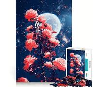 Puzzle da 1000 pezzi con rose rosa per adulti, gioco intelligente, ideale per la casa, con bordi affilati, perfetto per i desideri di Babbo Natale (38x52cm)