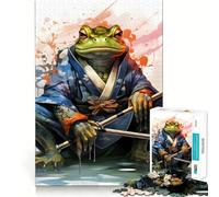 Puzzle da 1000 pezzi con rospo guerriero e rana guerriero, ideale per ragazzi, per giocare in casa, con motivo a memoria e Babbo Natale 38x52cm