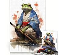 Puzzle da 1000 pezzi con rospo guerriero, samurai e rana, ideale per adulti Un'esperienza di gioco rilassante e divertente, con bordi netti e un regalo premuroso (38x26cm)