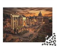 Puzzle da 1000 pezzi con rovine romane al tramonto, antiche rovine al tramonto, gioco educativo per adulti, bellissima decorazione, difficile, stimolante, regalo di compleanno, 52x38cm/1000pcs