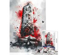 Puzzle da 1000 pezzi con rune vichinghe giocattoli antistress regali per donne e uomini gioco rompicapo collezione di artisti belle arti dimensioni 38x52cm