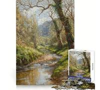 Puzzle da 1000 pezzi con ruscello nel bosco per ragazzi, ideale per sviluppare la memoria e trascorrere piacevolmente il tempo libero Bordi nitidi Regalo perfetto per le vacanze (38x52cm)