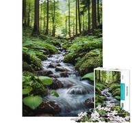 Puzzle da 1000 pezzi con ruscello nella foresta difficile e impegnativo gioco pratico per ragazzi dai 14 anni in su (38x52cm)