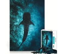 Puzzle da 1000 pezzi con sagoma di balena per adolescenti, ideale per migliorare la memoria, rilassare la mente e creare opere d'arte di alta qualità 38x26cm