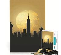 Puzzle da 1000 pezzi con sagoma di New York per adolescenti, gioco di logica, antistress, taglio preciso, regalo artistico 38x52cm