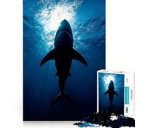 Puzzle da 1000 pezzi con sagoma di squalo per adulti, gioco di logica, ideale per il tempo libero a casa, con tagli precisi e un regalo speciale 38x26cm