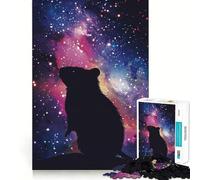 Puzzle da 1000 pezzi con sagoma di topo e galassia, ideale per adulti, regalo, sfida mentale, gioco facile e rilassante, taglio preciso, regalo speciale (50x75cm)