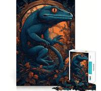Puzzle da 1000 pezzi con salamandra, dal design fantasioso, per adulti e ragazzi Ricorda, costruisci lentamente, divertiti, ritaglia con precisione, oggetto da collezione (38x26cm)