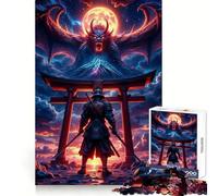 Puzzle da 1000 pezzi con Samurai e Drago Demone per adolescenti, giocattolo stimolante per l'intelletto, relax mentale, taglio di qualità, regalo per le vacanze (38x52cm)
