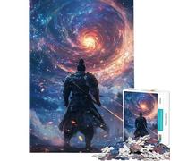 Puzzle da 1000 pezzi con samurai e vortice cosmico stimola la mente antistress e facile da usare Adatto a persone dai 14 anni in su (50x75cm)