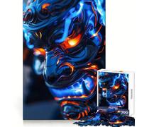 Puzzle da 1000 pezzi con samurai luminosi al neon per adulti e ragazzi stimolante per lo sviluppo delle capacità cognitive ideale per gruppi e per un divertimento senza limiti Regalo elegante