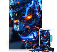 Puzzle da 1000 pezzi con samurai luminosi al neon per adulti e ragazzi stimolante per lo sviluppo delle capacità cognitive ideale per gruppi e per un divertimento senza limiti Regalo elegante