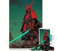 Puzzle da 1000 pezzi con samurai rosso e spada laser per ragazzi, ideale per stimolare la memoria e creare un'atmosfera serena, con taglio di alta qualità, perfetto come regalo di compleanno (50x75cm)