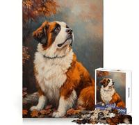 Puzzle da 1000 pezzi con San Bernardo d'Autunno per adulti, stimola la memoria, crea un'atmosfera tranquilla e divertente, si assembla in modo sicuro ed è un'ottima idea regalo (50x75cm)