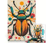 Puzzle da 1000 pezzi con scarabeo in stile Pop Art moderno,decorazione elegante e funzionale,attività stimolante per la mente,momento di relax,regalo di Natale divertente (38x26cm)