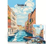 Puzzle da 1000 pezzi con scena dei canali di Venezia per ragazzi ideale per sviluppare la destrezza mentale per un divertimento tranquillo Taglio di alta qualità Regalo perfetto per le vacanze