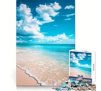 Puzzle da 1000 pezzi con scena di spiaggia per adulti, stimolante per la mente, per una fuga rilassante, con bordi precisi Un regalo perfetto (38x26cm)