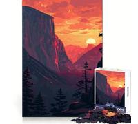 Puzzle da 1000 pezzi con scena di Yosemite in pixel art per adulti e ragazzi, ideale per allenare la mente, creare un'atmosfera serena, tagliato al laser e perfetto come regalo (50x75cm)