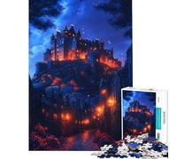Puzzle da 1000 pezzi con scena notturna del Castello di Edimburgo Puzzle per adulti antistress per sviluppare analisi e logica un'attività divertente da fare a casa (dimensioni 38x52cm)