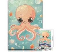 Puzzle da 1000 pezzi con scena oceanica di polpo, gioco divertente per lo sviluppo cognitivo, regalo speciale per una celebrazione premurosa, dimensioni 38x52cm