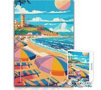 Puzzle da 1000 pezzi con scena sulla spiaggia di Rimini, gioco educativo per la concentrazione mentale, idea regalo speciale e commovente, dimensioni 50x75cm