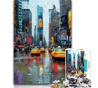 Puzzle da 1000 pezzi con scene di strada di New York per adolescenti, giochi divertenti: ogni pezzo è unico, gioco stimolante e divertente per tutta la famiglia (38x26cm)