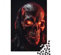Puzzle da 1000 pezzi con scheletri di fiamme per adulti e adolescenti, regalo per la vigilia di Natale, 1000 pezzi (75x50 cm)