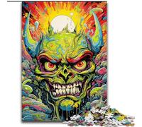 Puzzle da 1000 pezzi con scheletri e demoni per adulti e adolescenti, sfida difficile antistress per la decorazione della casa per 14+ anni (26x38cm)