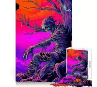 Puzzle da 1000 pezzi con scheletro al neon nell'albero per adulti, gioco per l'esercizio mentale, divertente e rilassante, da assemblare, regalo premuroso (38x52cm)