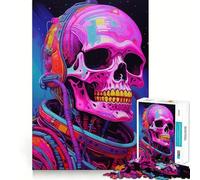 Puzzle da 1000 pezzi con scheletro astronauta, ideale per ragazzi, per migliorare la memoria e il tempo libero Pezzo unico con motivo Babbo Natale 50x75cm