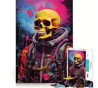 Puzzle da 1000 pezzi con scheletro astronauta per adulti, gioco di logica, calma e relax, decorazione murale 50x75cm