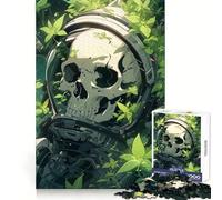 Puzzle da 1000 pezzi con scheletro astronauta per adulti, gioco di logica puro, divertimento rilassante, tagli netti, 50x75cm