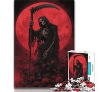 Puzzle da 1000 pezzi con scheletro della morte per adolescenti, sfida di intelligenza cerebrale, giocattoli avvincenti per la decorazione della casa (38x26cm)