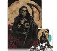 Puzzle da 1000 pezzi con scheletro della morte per adulti, gioco stimolante e gioco in famiglia, ideale come regalo per tutta la famiglia (50x75cm)