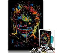 Puzzle da 1000 pezzi con scheletro di pagliaccio per adulti e adolescenti, giocattoli avvincenti per la decorazione della casa (75x50cm)