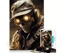 Puzzle da 1000 pezzi con scheletro di soldato e occhiali per adolescenti, ideale per migliorare la memoria e il tempo libero Pezzo unico con motivo Babbo Natale 50x75cm