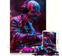 Puzzle da 1000 pezzi con scheletro DJ per adolescenti, gioco per esercizi mentali, relax mentale, design, assemblaggio, lista dei desideri di Babbo Natale 38x26cm