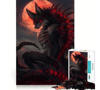 Puzzle da 1000 pezzi con scheletro nero e kitsune,taglio perfetto,divertente rompicapo cognitivo,gioco per il tempo libero,regalo artistico di Natale 50x75cm