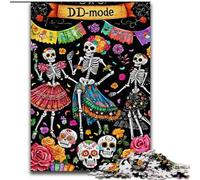 Puzzle da 1000 pezzi con scheletro non morto, in legno, divertente e creativo, perfetto per compleanni e feste, dimensioni 50X75cm