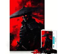 Puzzle da 1000 pezzi con scheletro samurai dagli occhi rossi, ideale per ragazzi, gioco di logica, relax mentale, bordi chiari, regalo elegante (38x26cm)