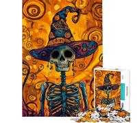 Puzzle da 1000 pezzi con scheletro spettrale sfida per l'intelligenza giocattolo avvincente giochi educativi decorazione per la casa regalo di compleanno (dimensioni 38x26cm)