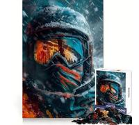 Puzzle da 1000 pezzi con sciatore in primo piano durante una tempesta di neve ideale per adolescenti Gioco di logica e tranquillità perfetto per creare la lista dei desideri di Babbo Natale (50x75cm)