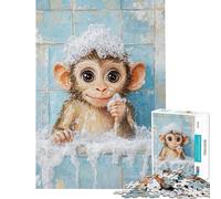 Puzzle da 1000 pezzi con scimmietta ideale per il bagnetto Divertente gioco per adolescenti perfetto per una gara di velocità a mano libera ideale per e Natale Sfida per l'intelligenza e il cervello