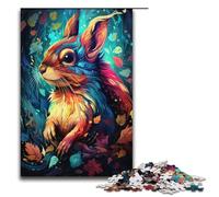 Puzzle da 1000 pezzi con scoiattolo colorato dipinto per adulti ideale come regalo adatto per adolescenti dai 14 anni in su 1000 pezzi (38x26 cm)